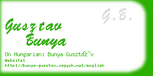 gusztav bunya business card